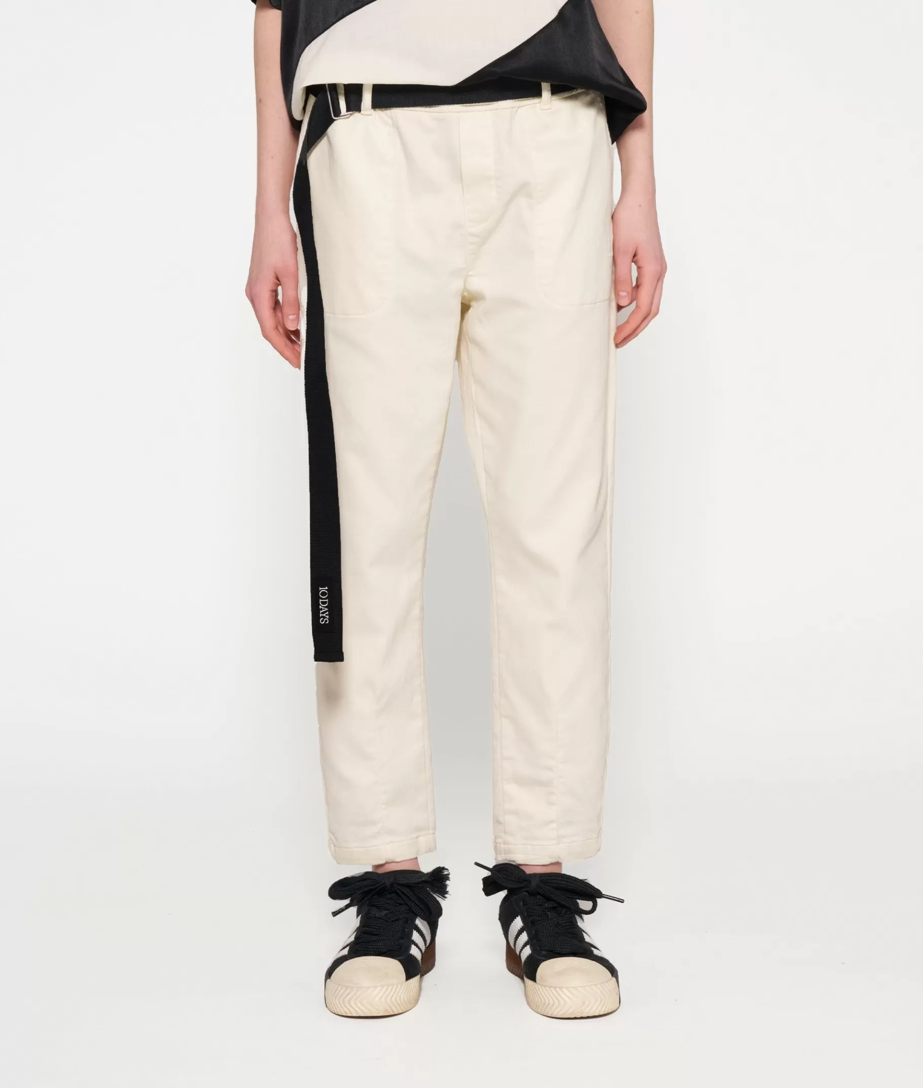 10DAYS belted pants jog denim