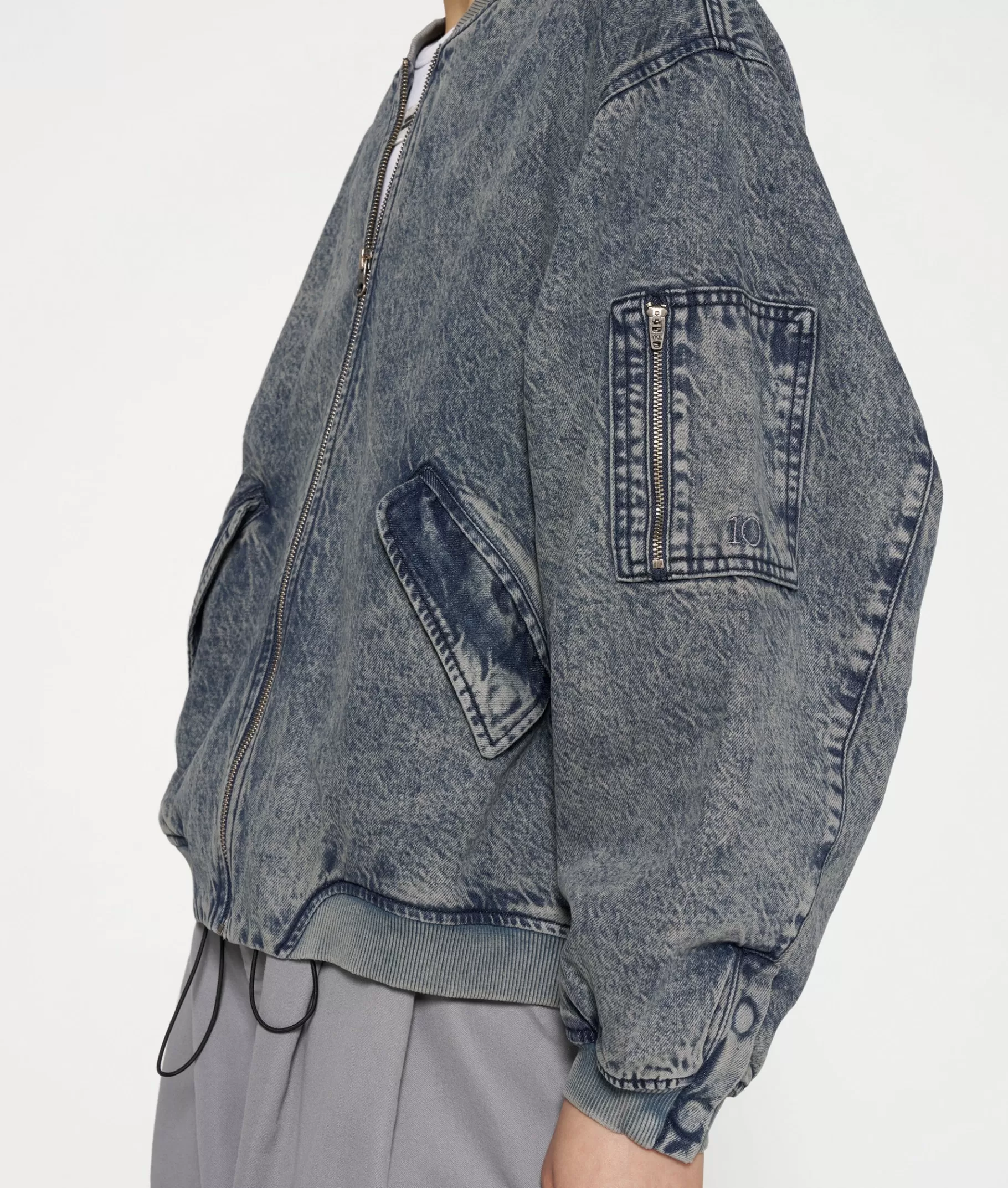 10DAYS bomber jacket denim