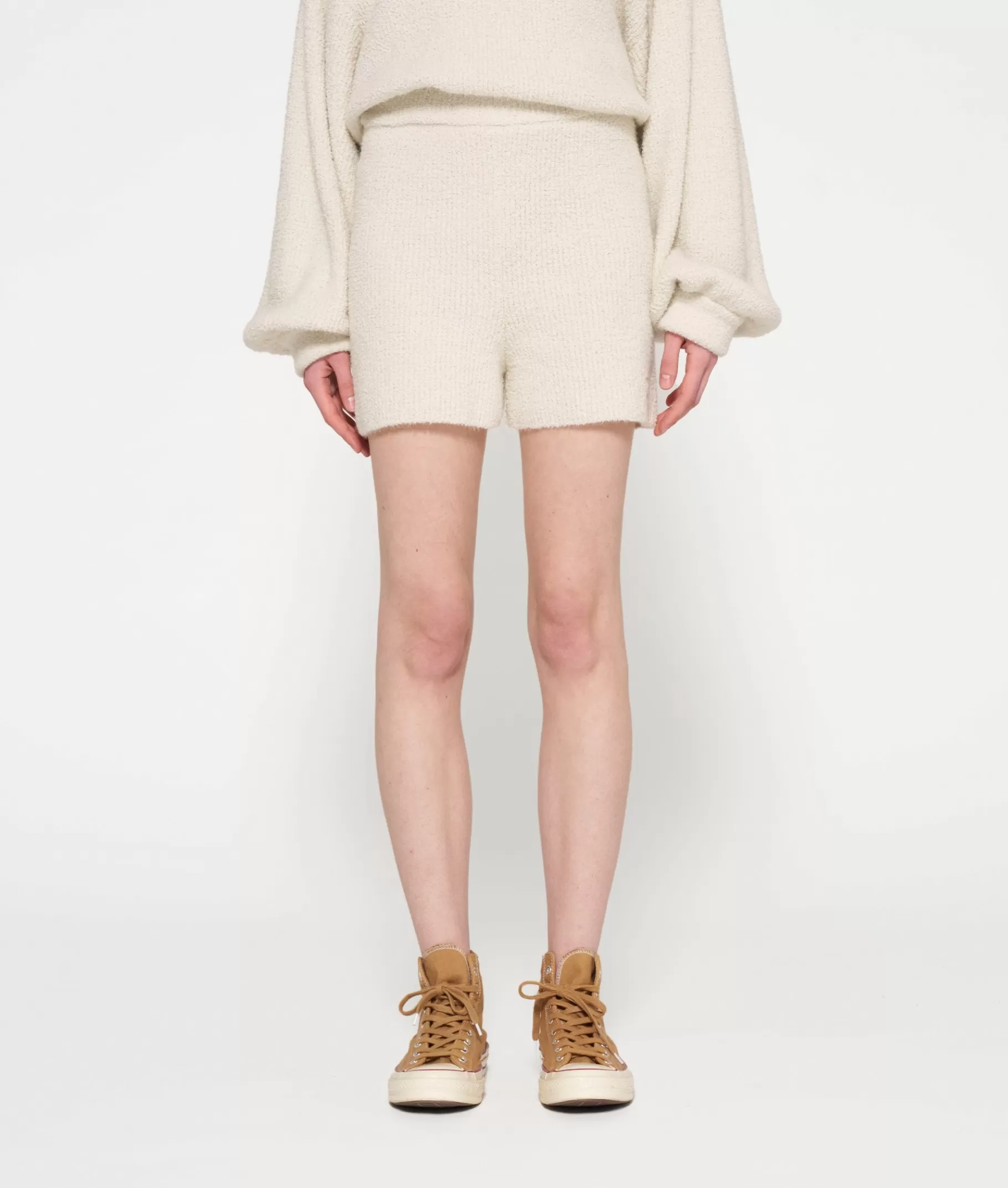 10DAYS boucle knit shorts