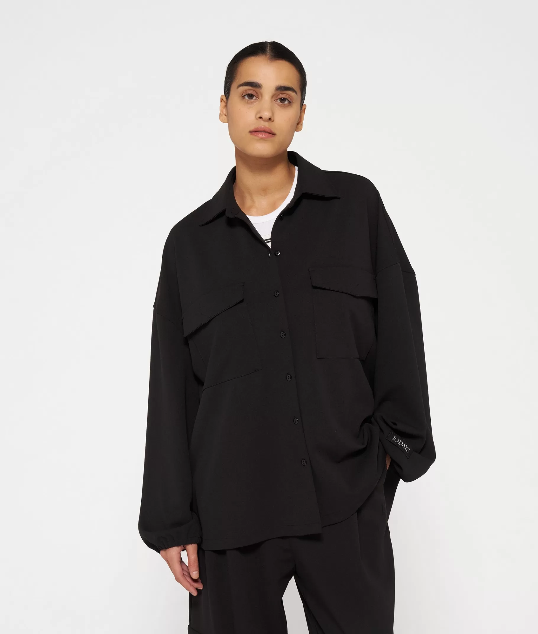 10DAYS overshirt crepe