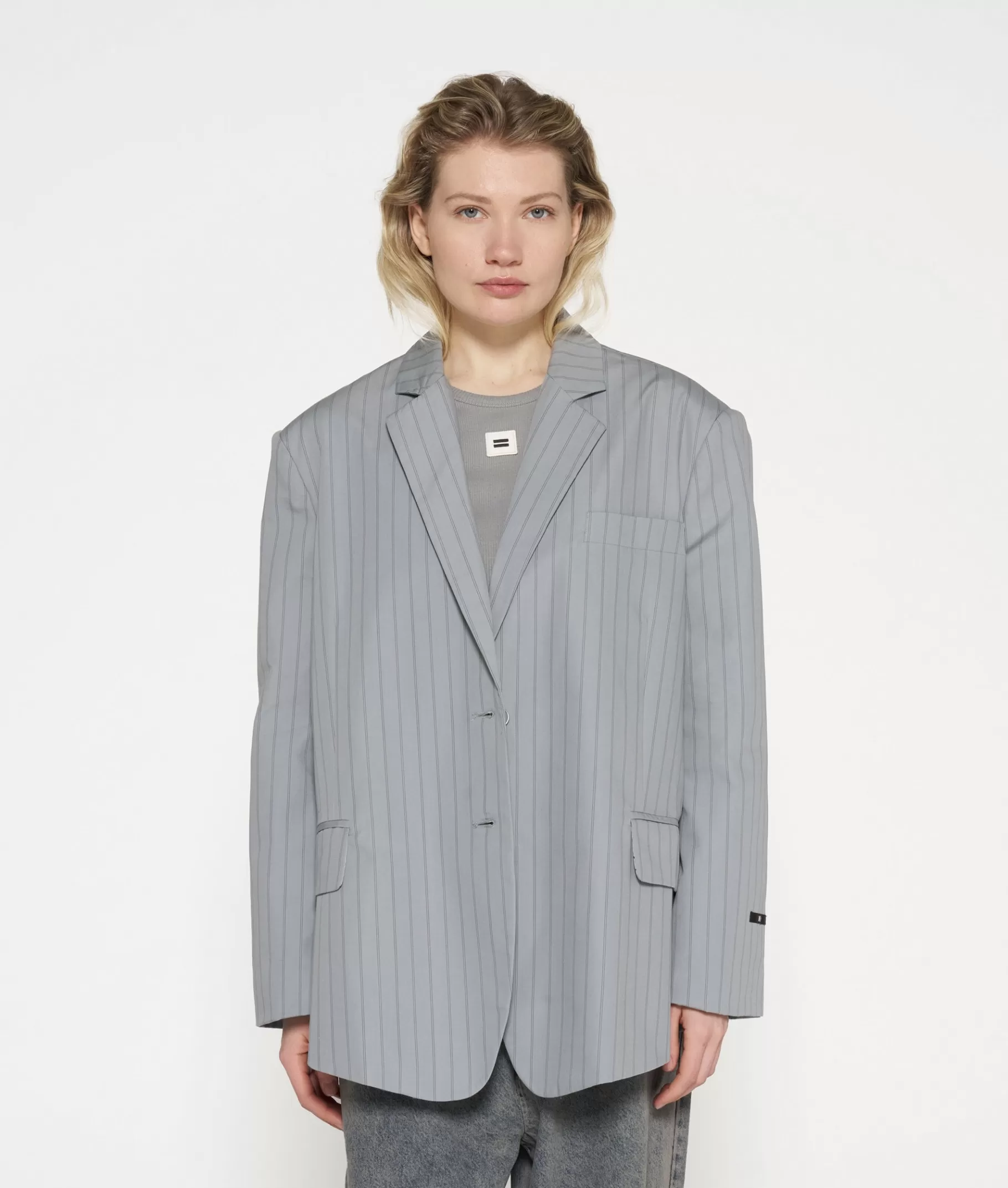 10DAYS oversized pinstripe blazer