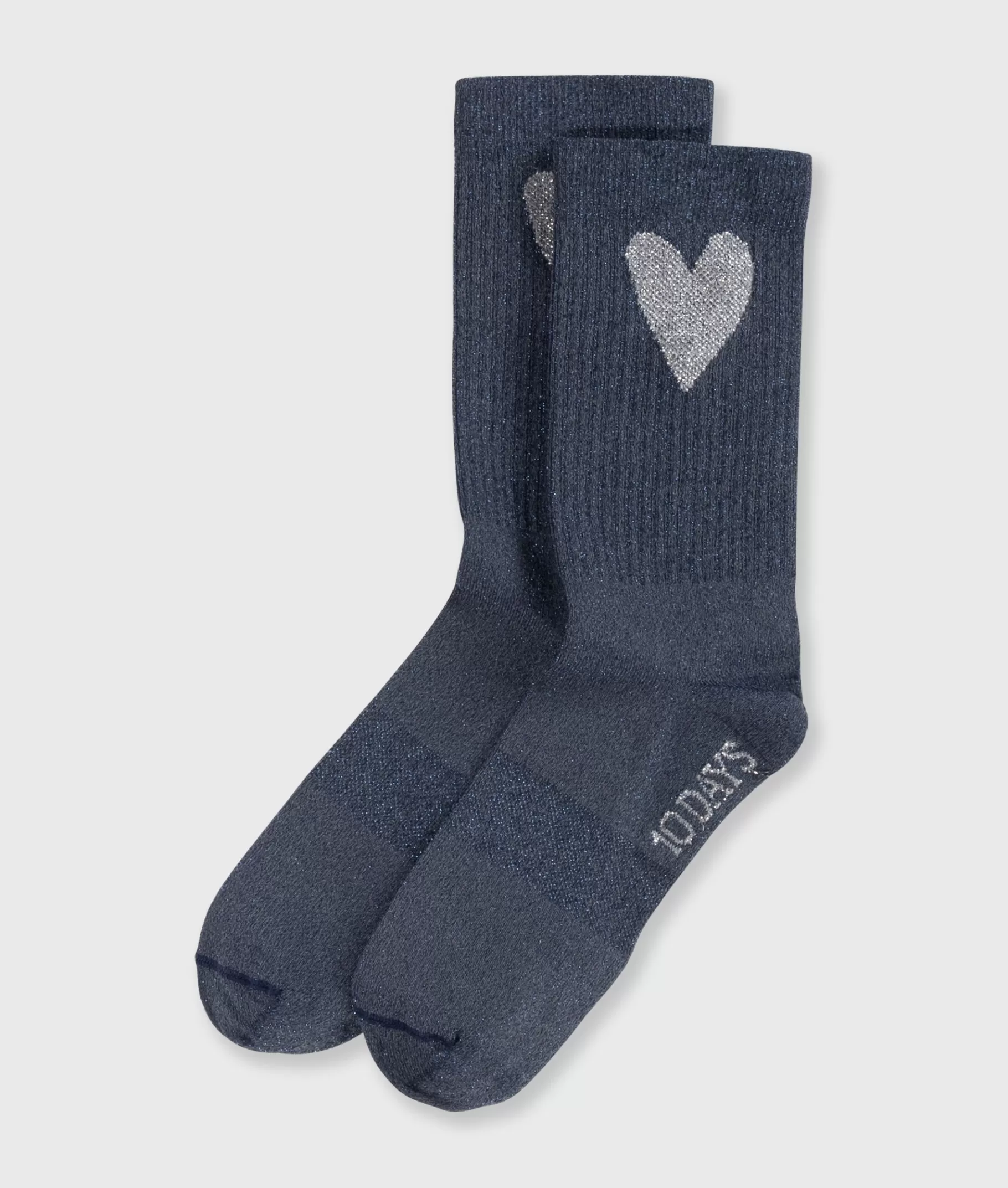 10DAYS socks lurex heart