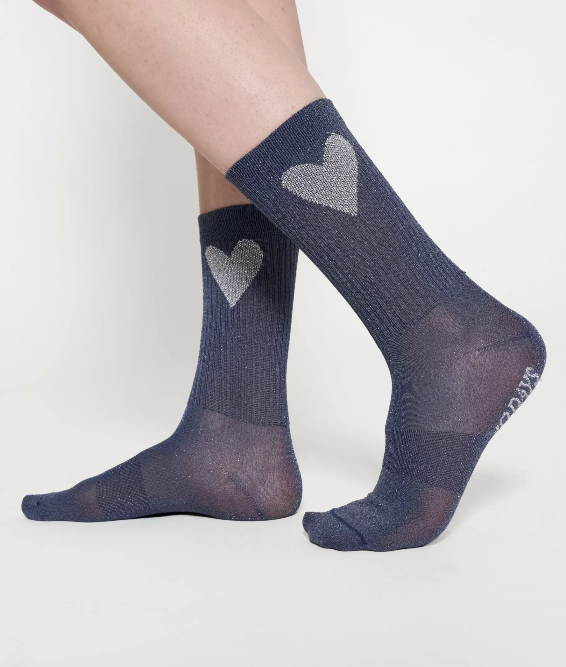 10DAYS socks lurex heart