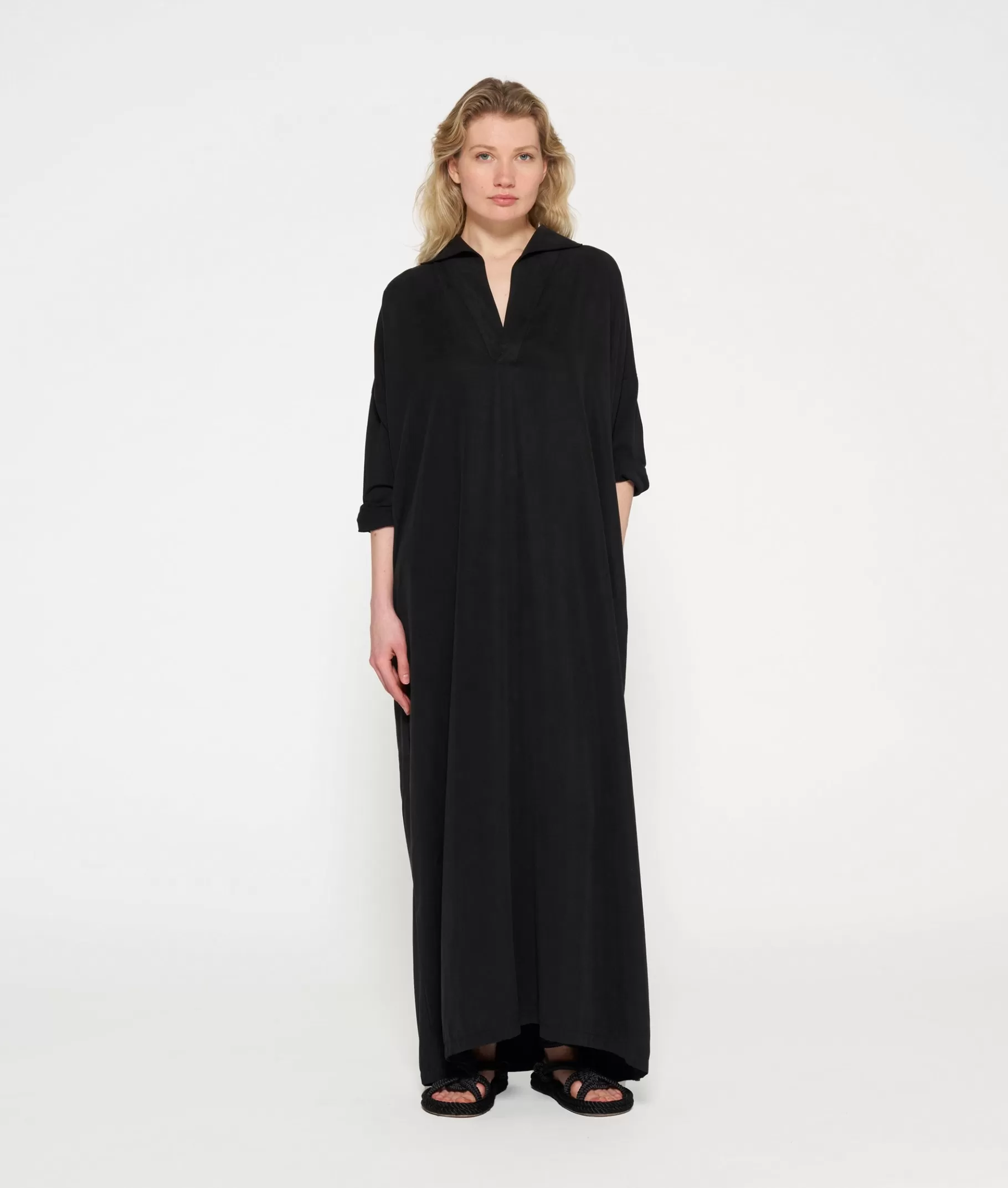 10DAYS standing collar maxi dress