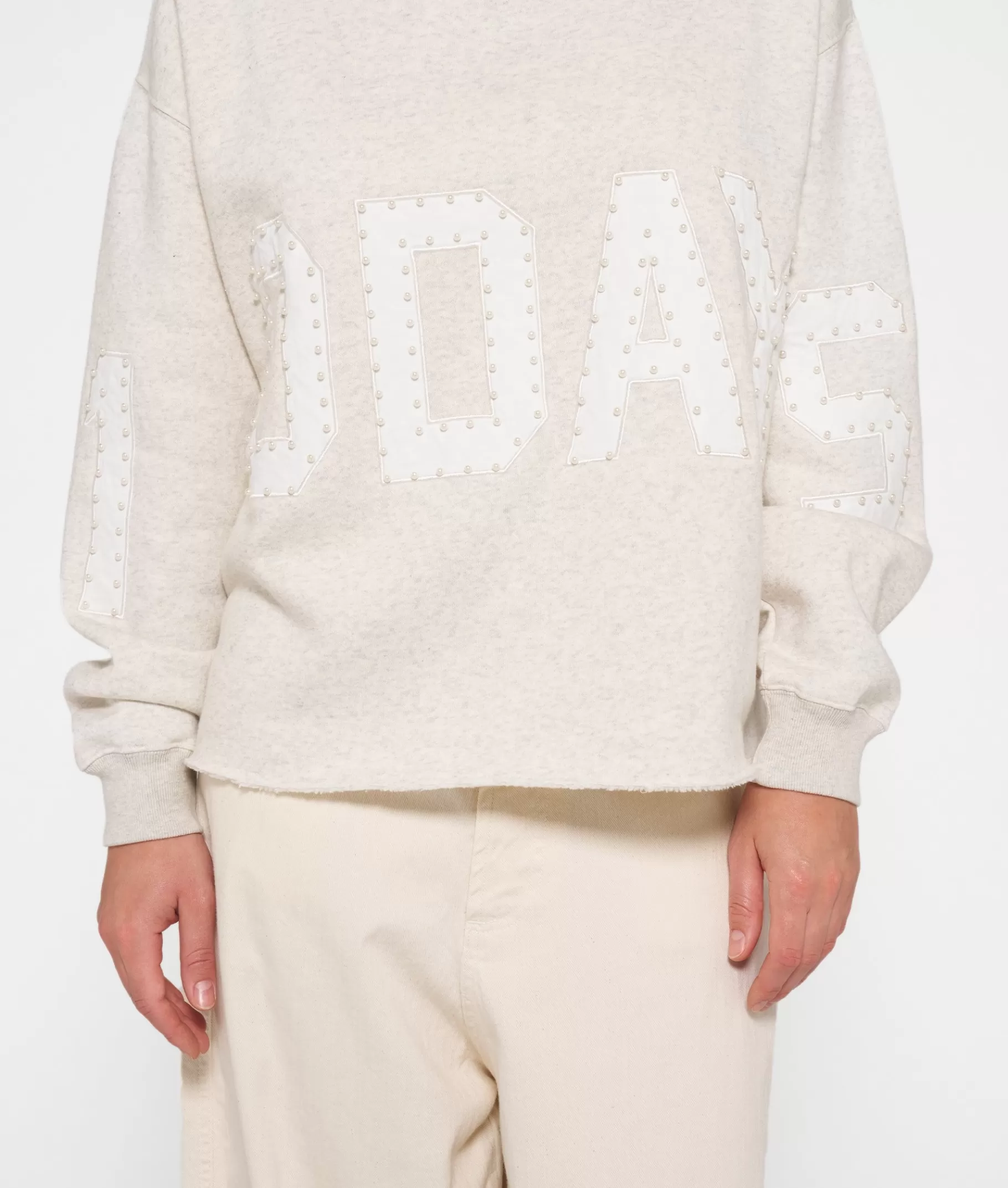 10DAYS statement hoodie pearls