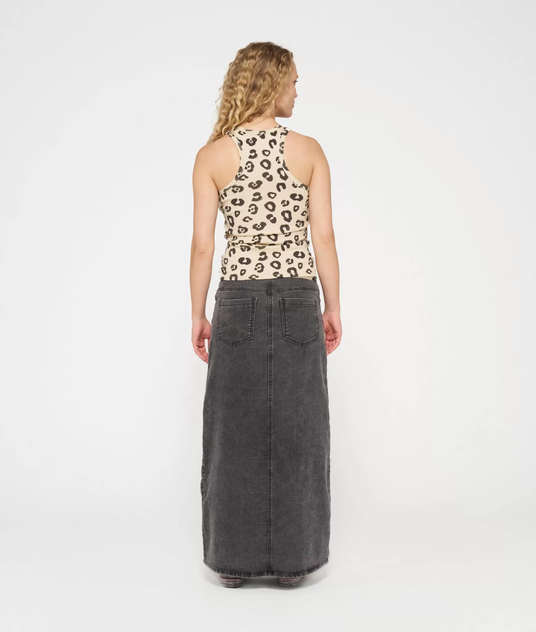 10DAYS tank top rib leopard