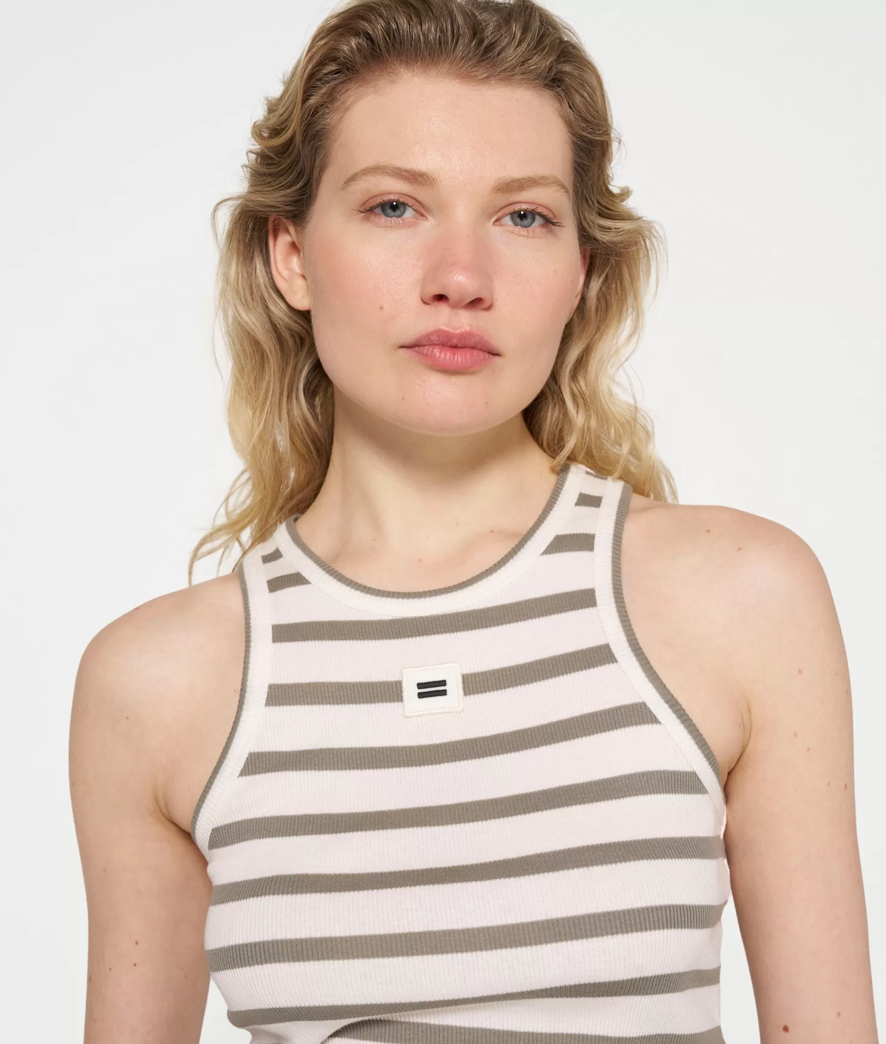 10DAYS tank top rib stripes