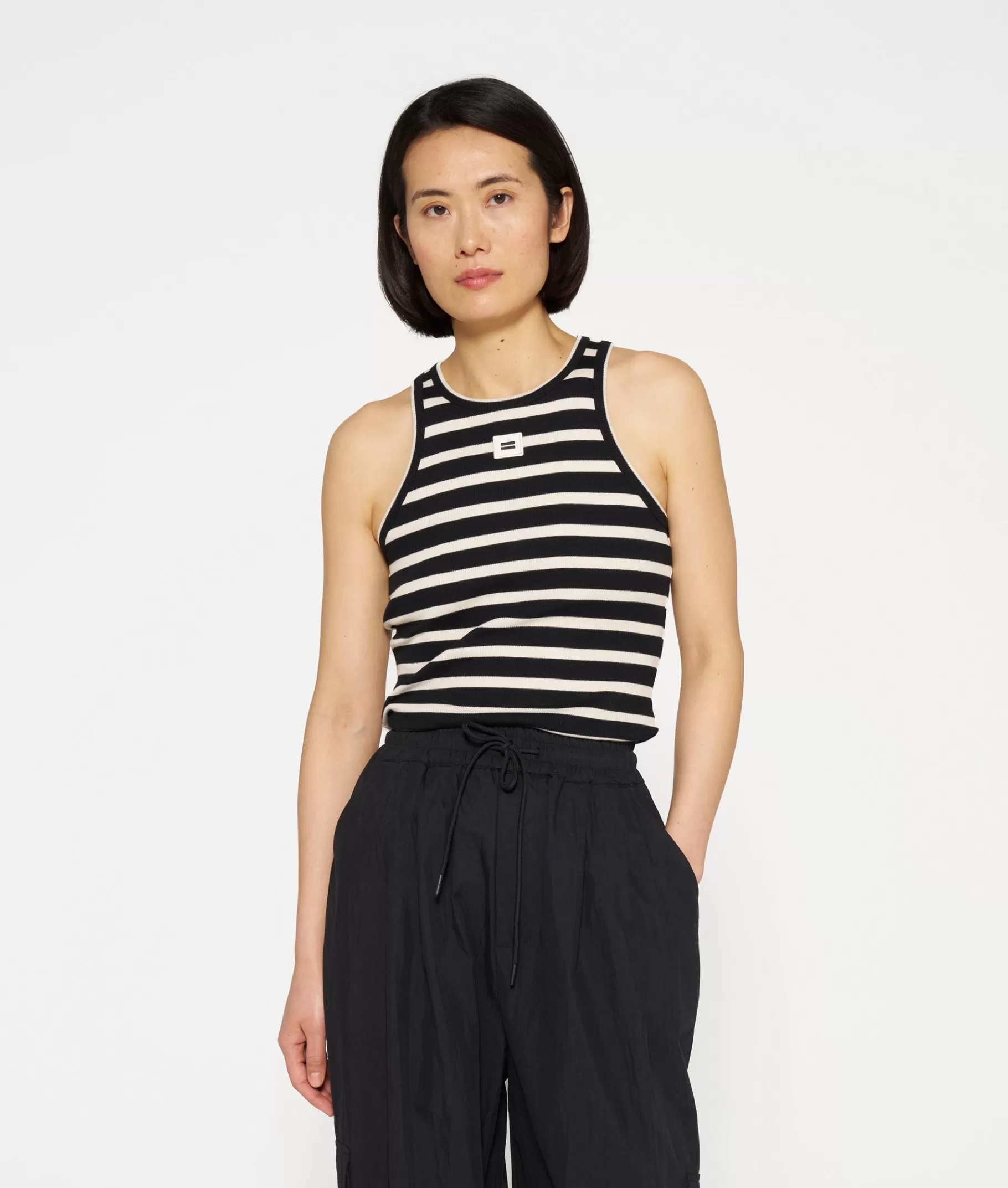 10DAYS tank top rib stripes