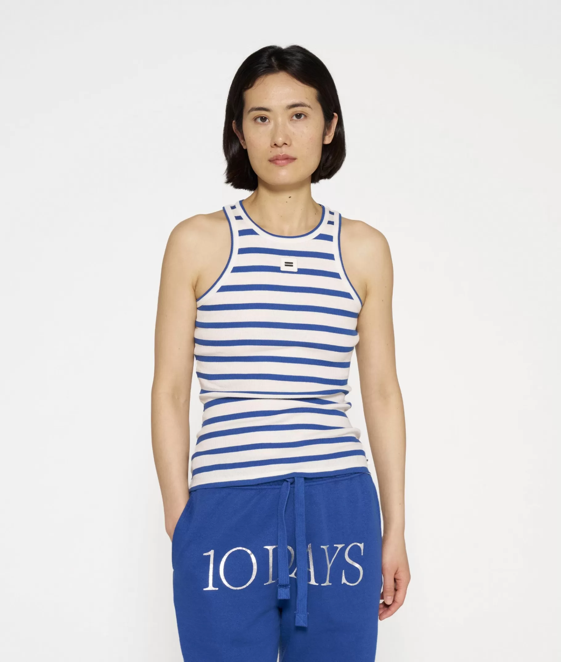 10DAYS tank top rib stripes